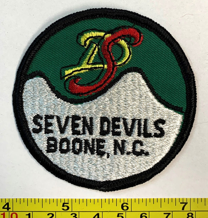 Seven Devils Boone North Carolina Ski Skiing Vintage Patch