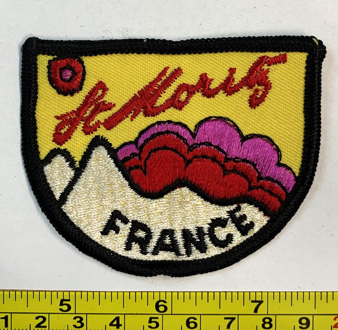 St. Moritz France Ski Skiing Vintage Patch