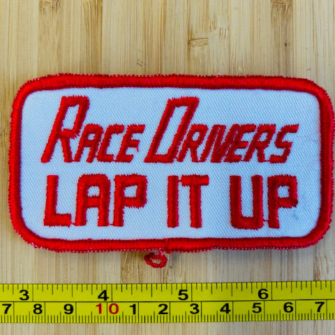 Race Drivers Lap It Up Vintage Word Patch – The VintagePatch