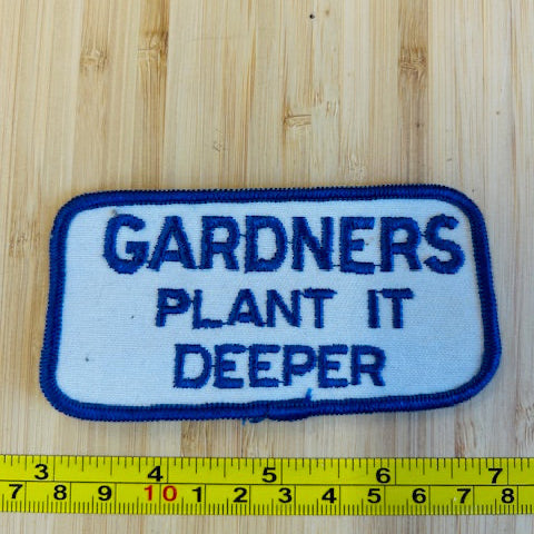 Gardners Plant It Deeper Vintage Word Patch