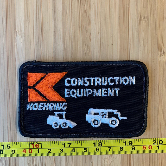 Koehring Construction Equipment Company Vintage Patch