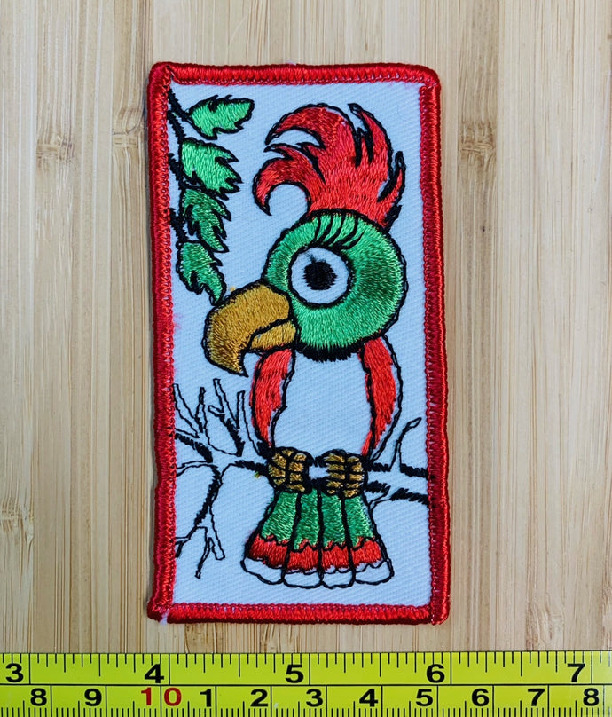Parrot Cockatoo Bird Circus Vintage Patch