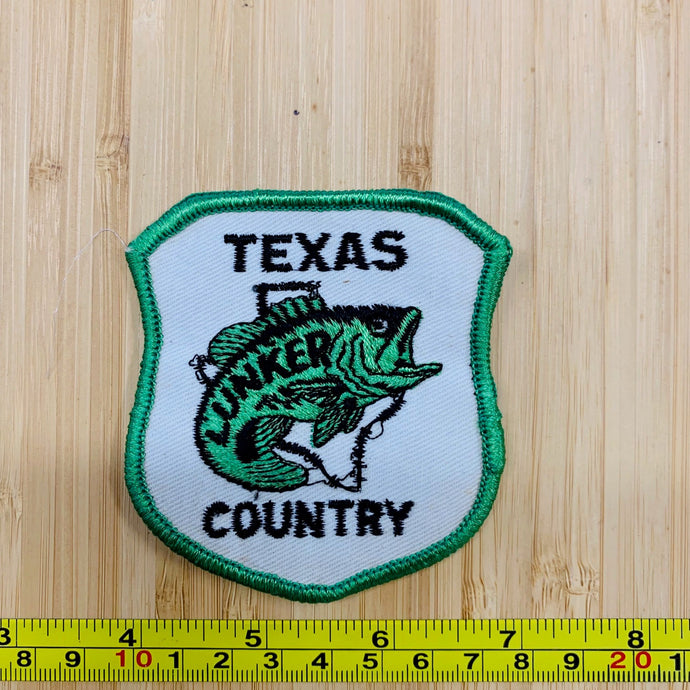 Lunker Texas County Fishing Vintage Patch