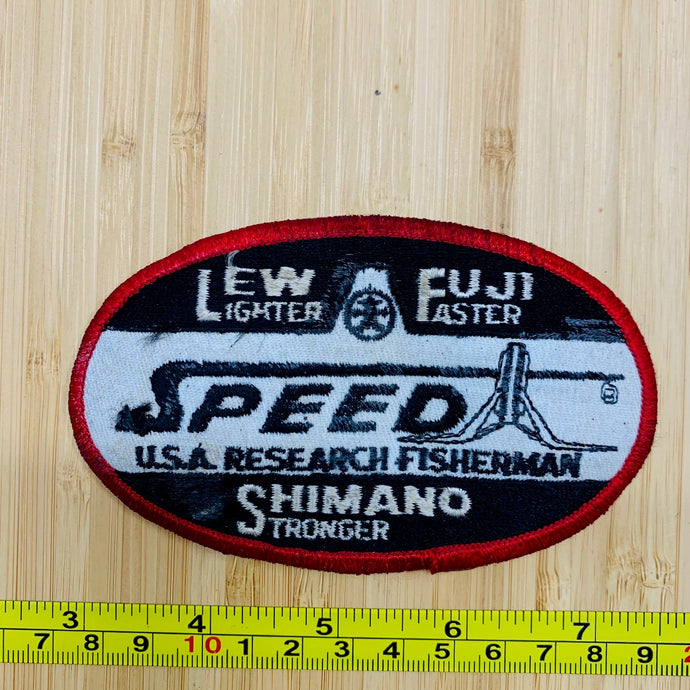 Speed U.S.A Research Fisherman Fishing Vintage Patch