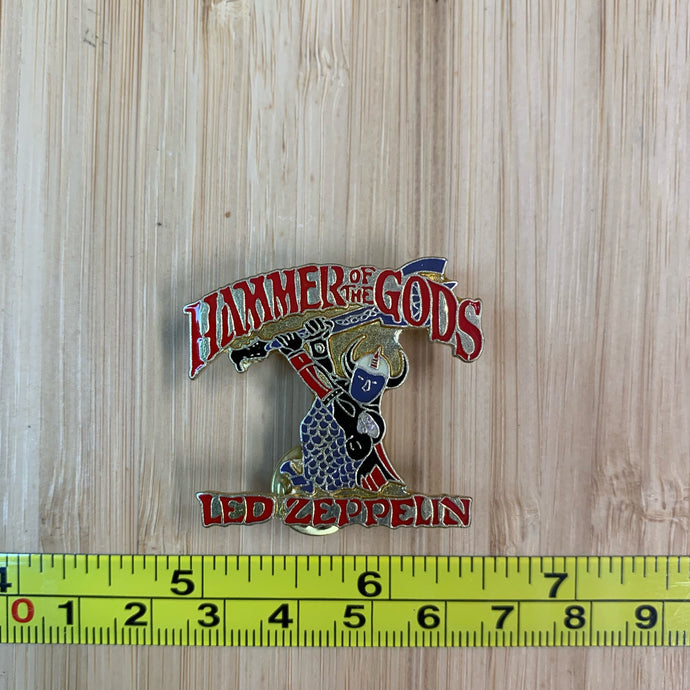 1988 Led Zeppelin Hammer Of Gods Rock Band Vintage Pin