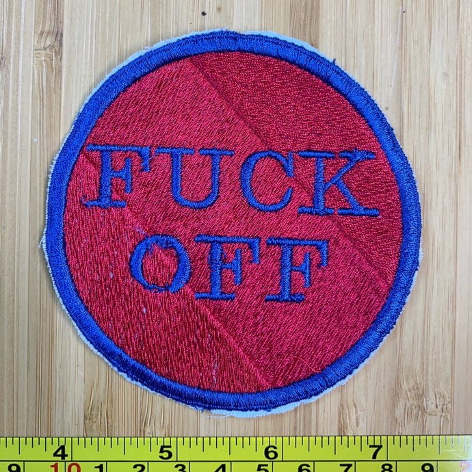 Red/Blue  Fuck Off Vintage Patch