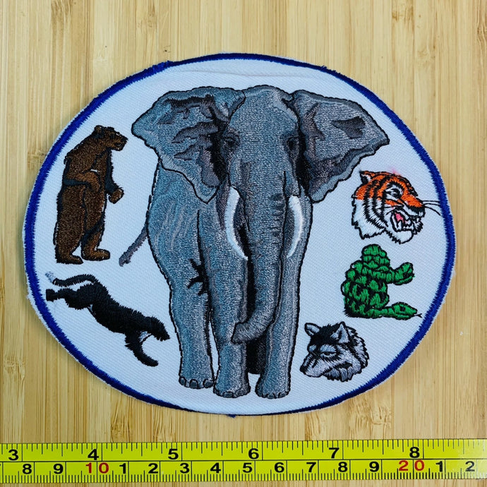Safari Group Of Wild Animals Vintage Big Patch