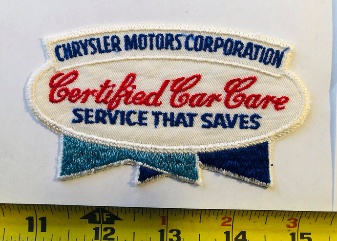 Chrysler Certified Car Care Vintage Patch