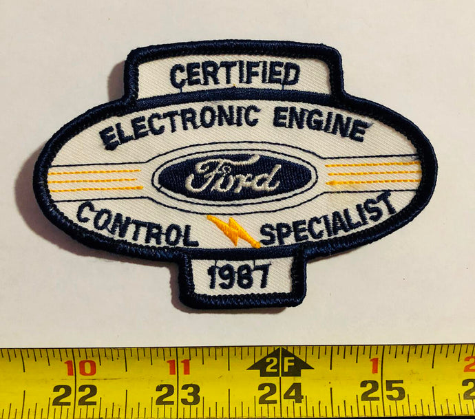 Ford 1987 Certified Electronic Engine Control Specialist Vintage Patch