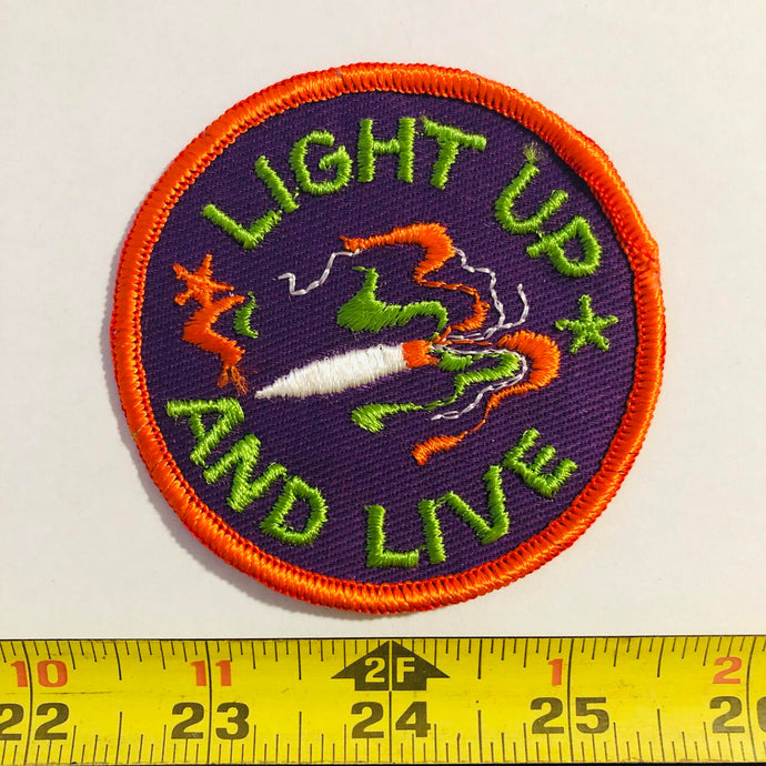Light Up Marijuana Vintage Patch