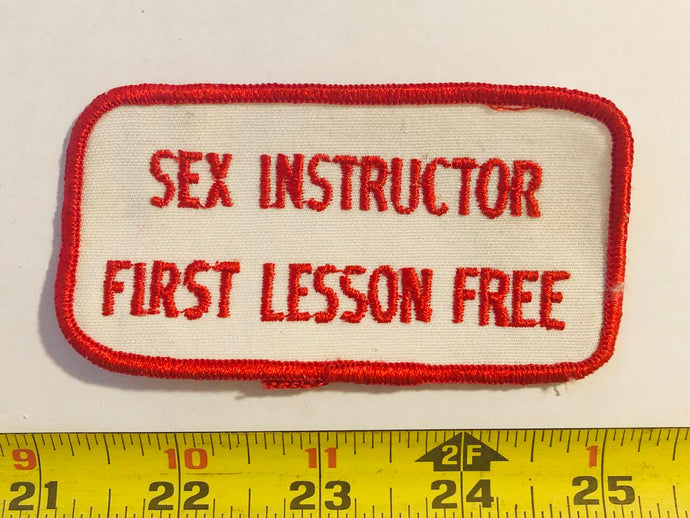 Sex Instructor First Lesson Free Vintage Patch
