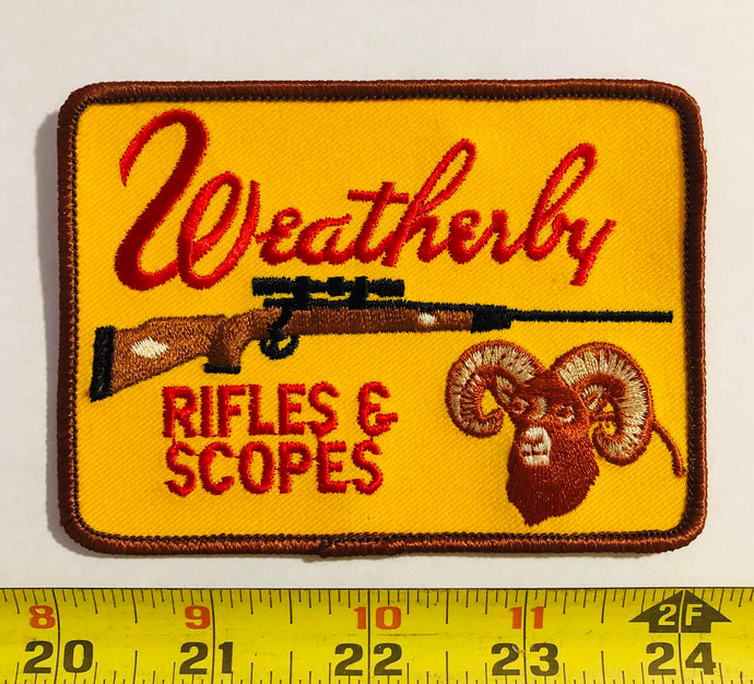 Weatherby Rifles &Scopes Gun Vintage Patch