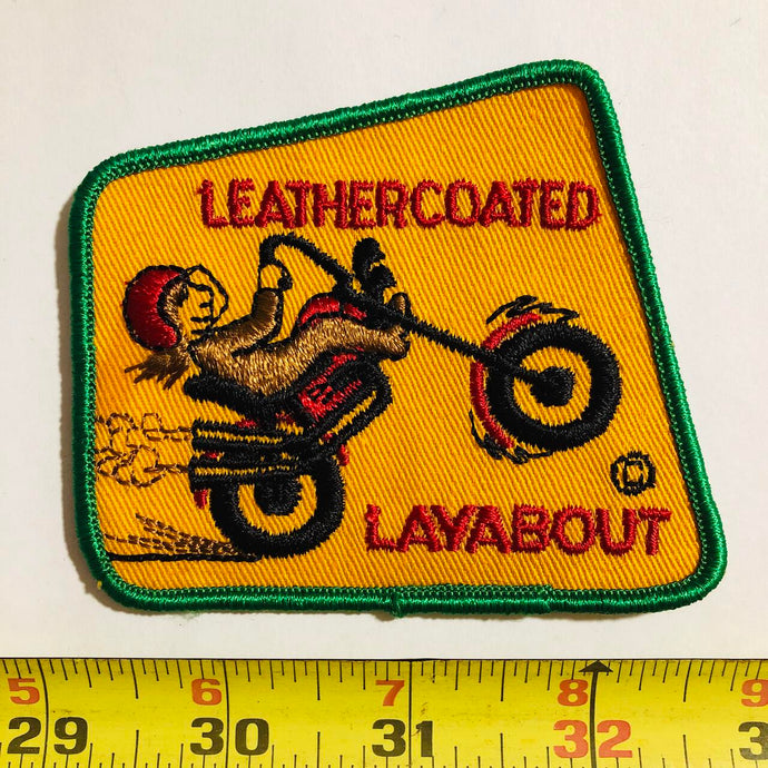 Leather Coated Layabout Vintage Patch