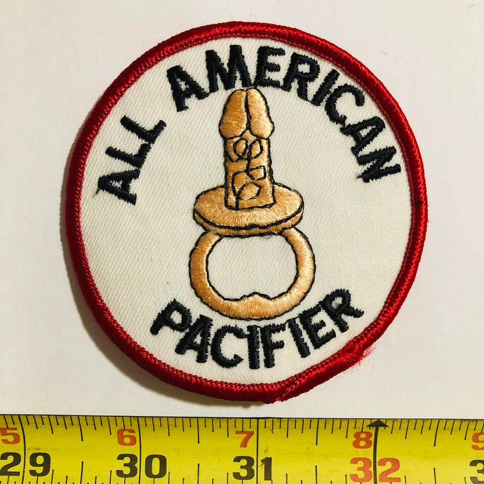 All American Pacifier Peace Penis Sex Vintage Patch