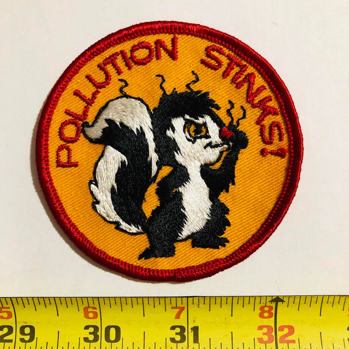 Pollution Stinks Vintage Patch