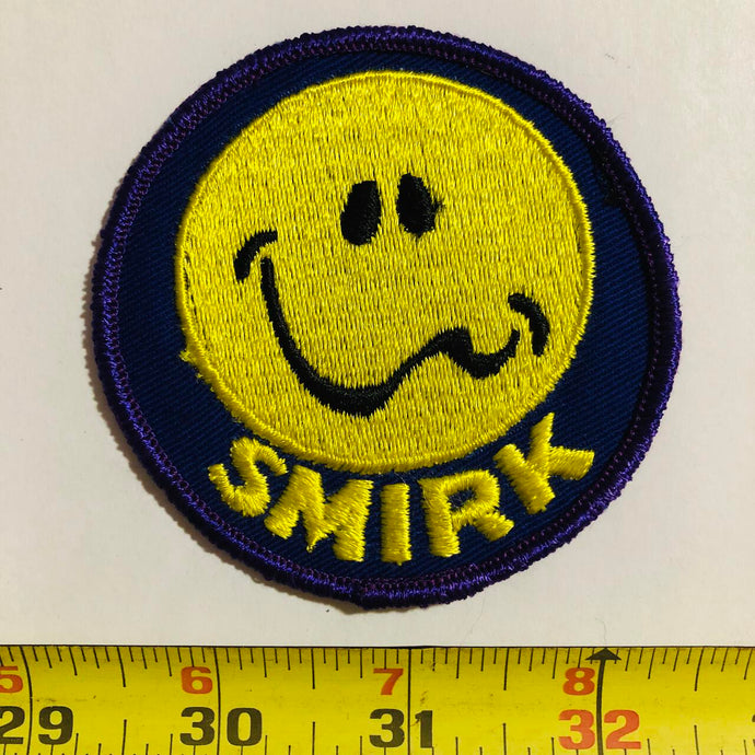 Smirk Happy Smiley Face Vintage Patch
