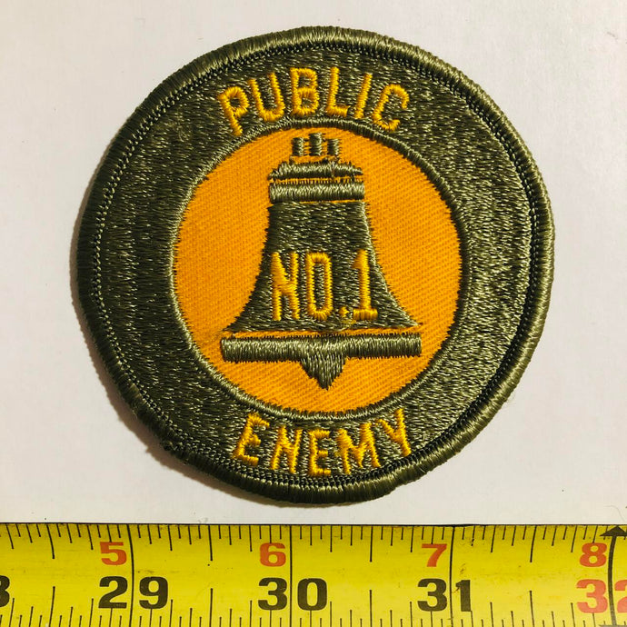 Public Enemy No.1 Bell Telephone Parody Vintage Patch