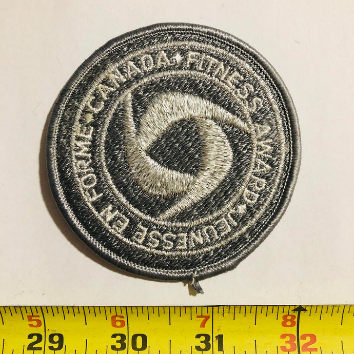 Participaction Canada Fitness Silver 3rd Generation Award Vintage Patch