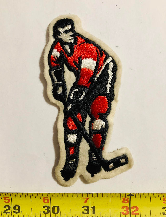 Hockey Player Vintage Patch