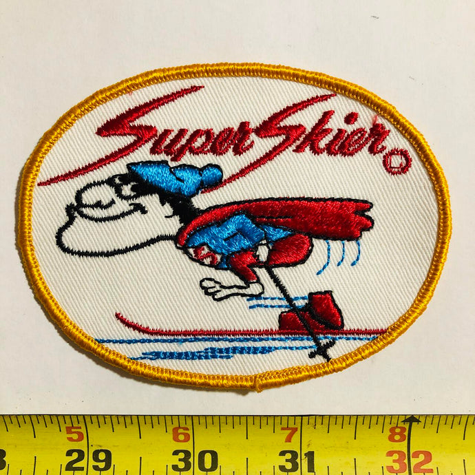 Super Skier Skiing Vintage Patch