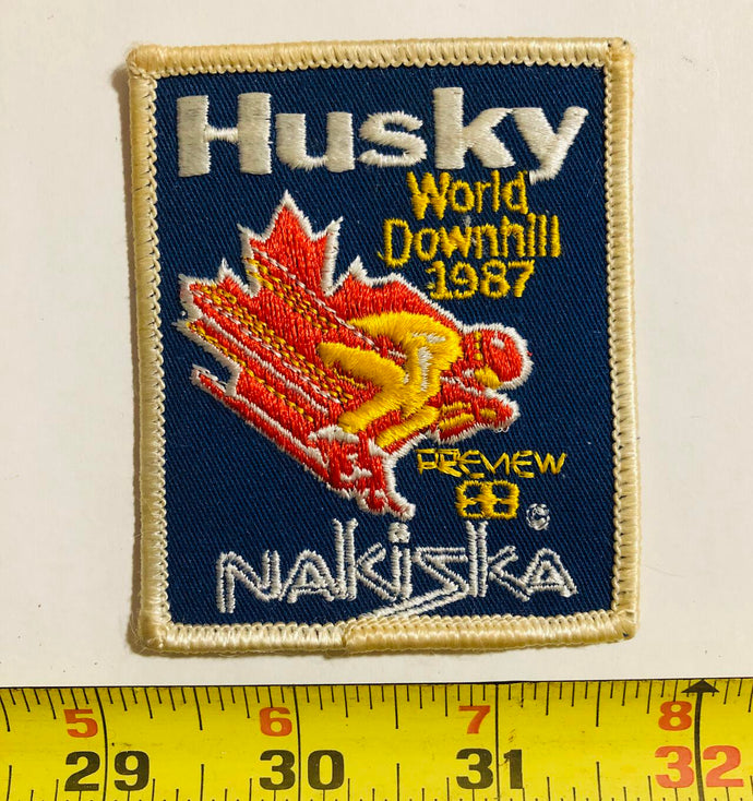Husky Nakiska Downhill Skiing Vintage Patch