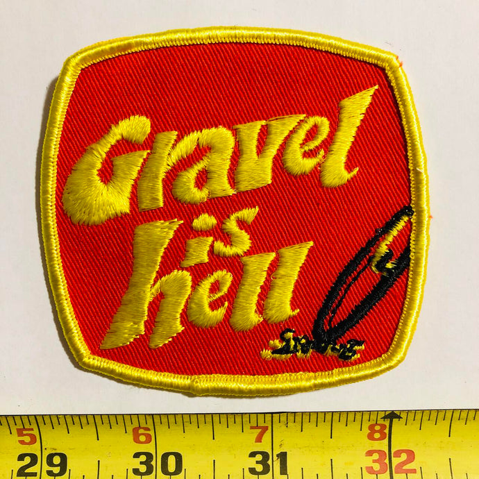 Gravel Is Hell Bicycle Cycling Bike Vintage Patch