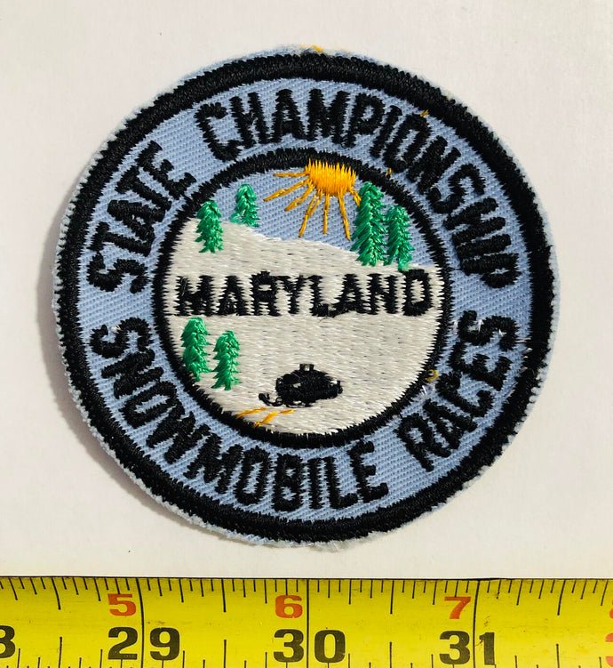 Maryland State Championship Snowmobile Races Vintage Patch