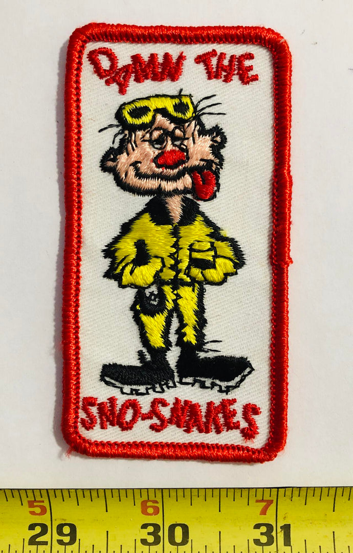 Damn The Sno Snakes Snowmobile Vintage Patch