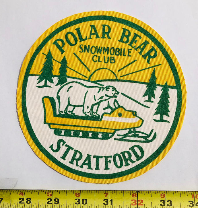 Stratford Polatr Bear Snowmobile Club Vintage Patch