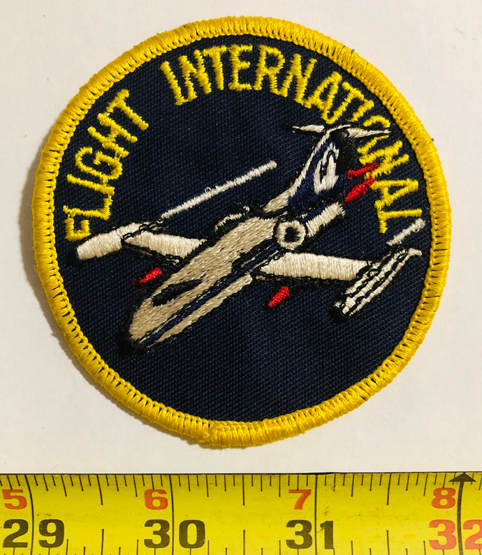 Flight International Aircraft Pilot Vintage Patch