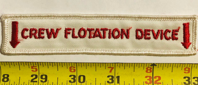Lifejacket Flotation Device Airplane Vintage Patch