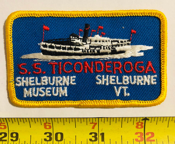 SS Ticonderoga Shelburne Museum VT Boat Vintage Patch