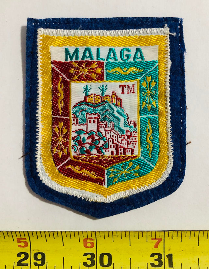 Malaga Spain Tourist Vintage Patch