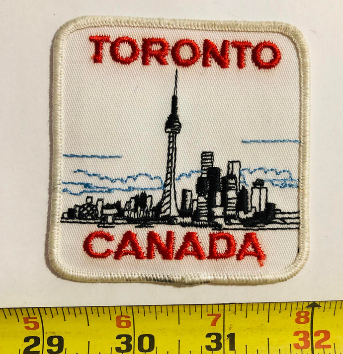 Toronto Canada CN Tower Tourist Vintage Patch