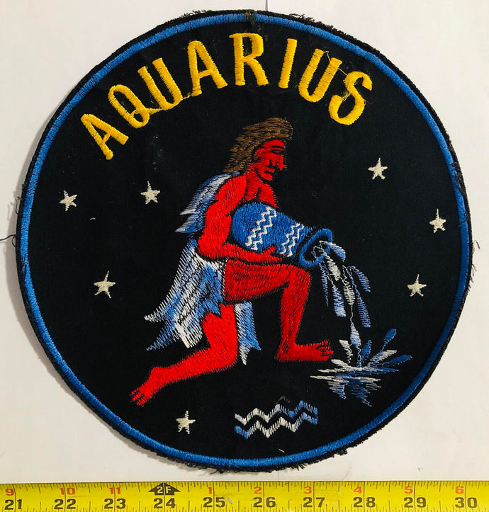 Aquarius Zodiac Horoscope Astrology Vintage Patch