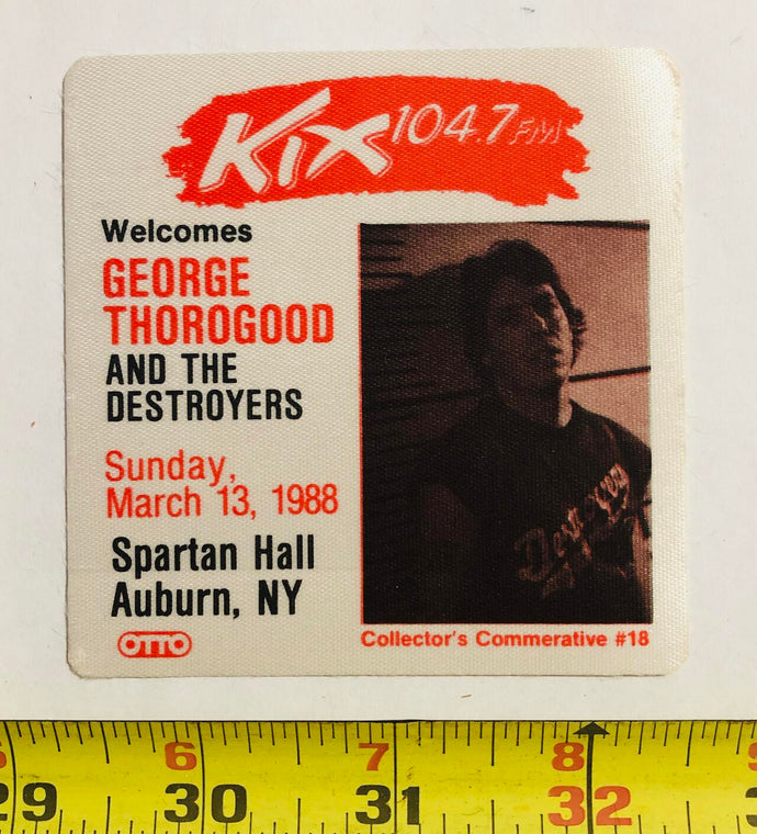 George Thorogood & The Destroyers Backstage Pass Vintage Patch