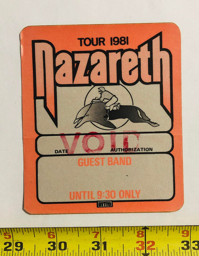 Nazareth Backstage Pass Vintage Patch
