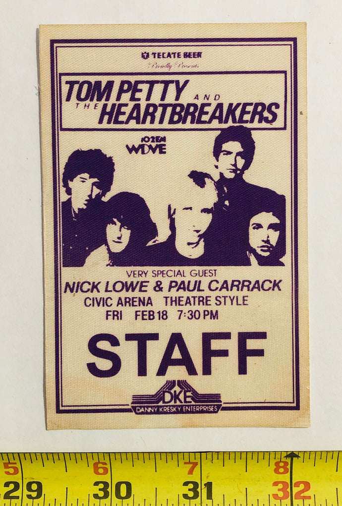 Tom Petty Backstage Pass Vintage Patch