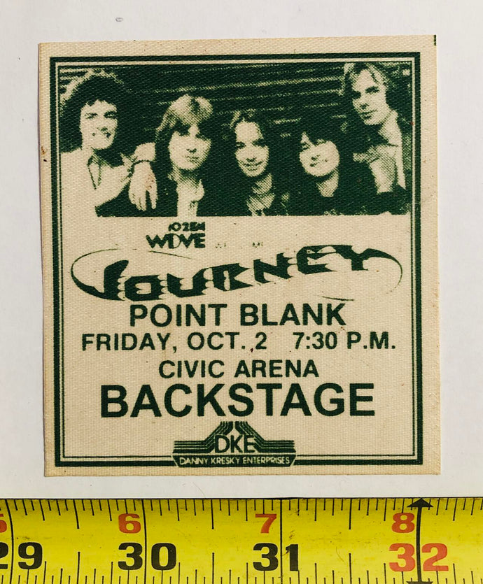 Journey Backstage Pass Vintage Patch