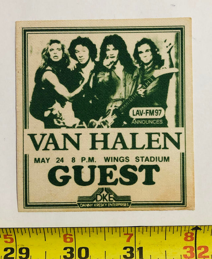 Van Halen Backstage Pass Vintage Patch