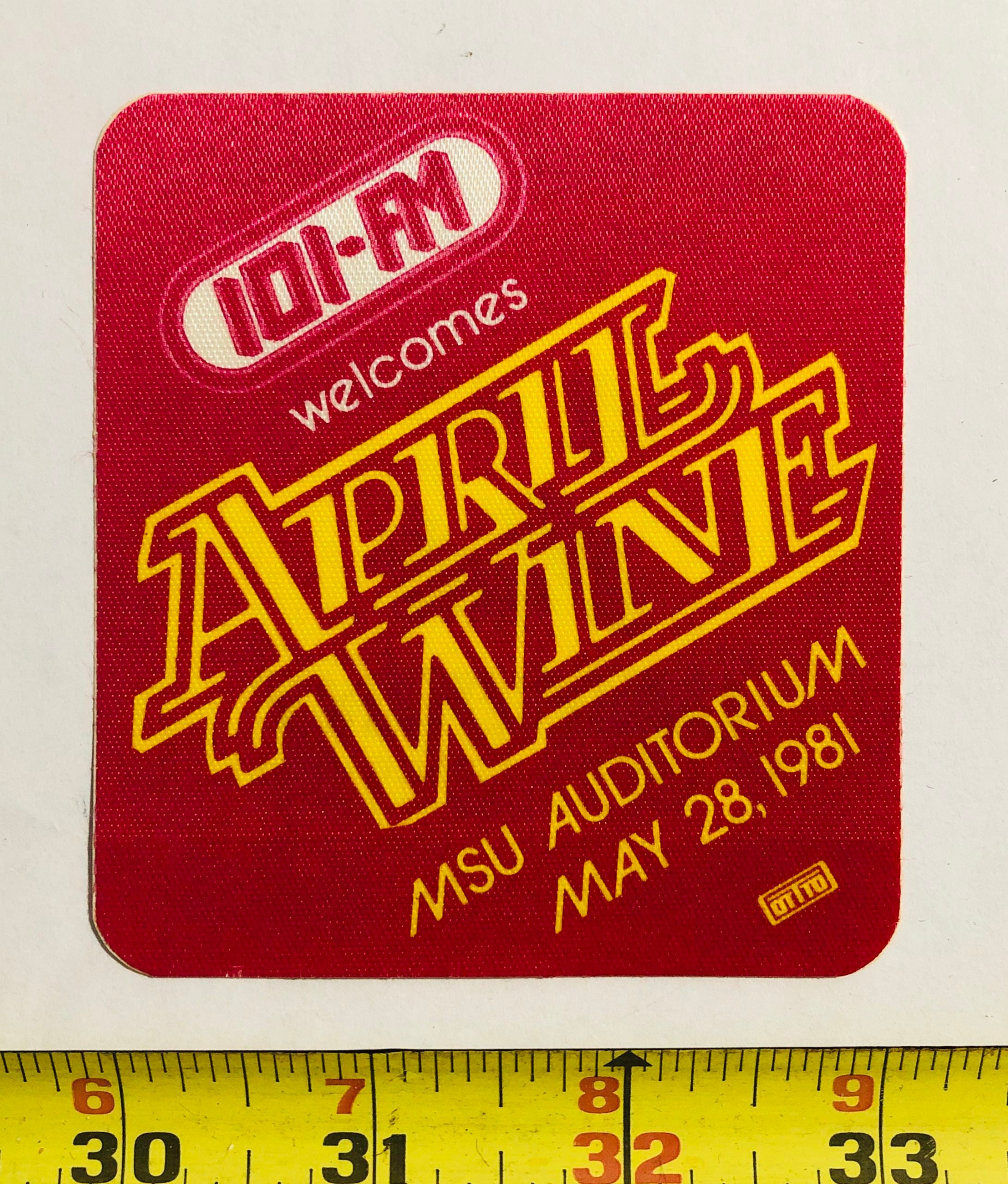April Wine Backstage Pass Vintage Patch – The VintagePatch