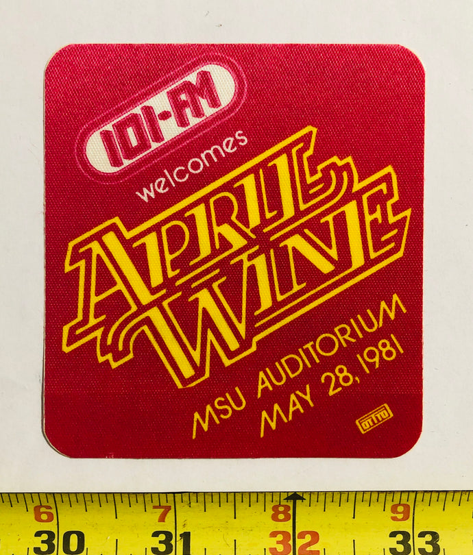 April Wine Backstage Pass Vintage Patch