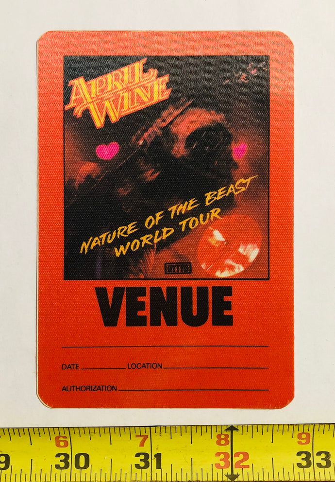 April Wine Backstage Pass Vintage Patch
