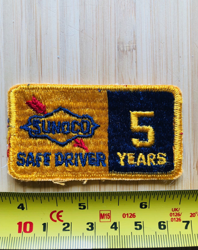 Vintage Sunoco Safe Driver 5 Years Patch