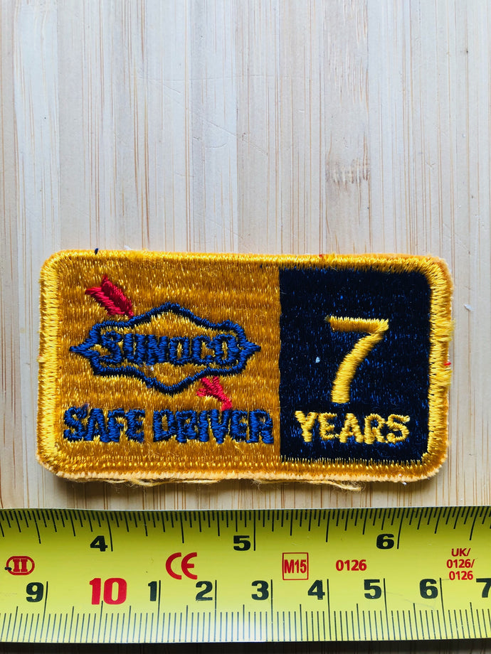 Vintage Sunoco Safe Driver 7 Years Patch