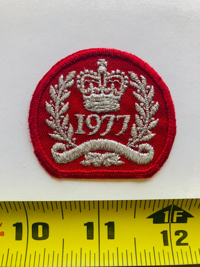 Vintage 1977 Queen Elizabeth II Silver Jubilee Vintage Patch