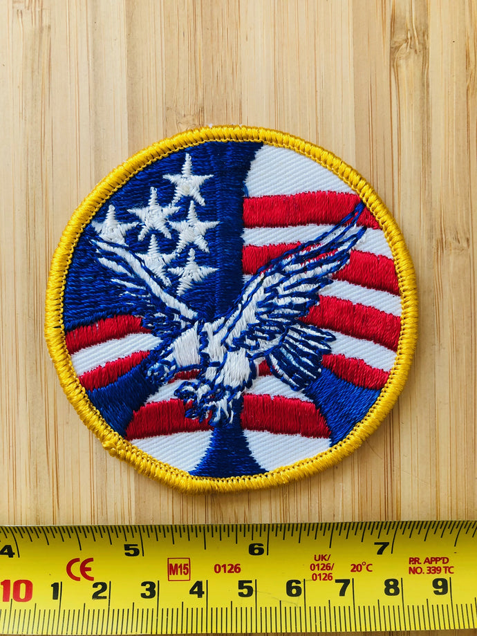 Vintage American Peace Sign  With Eagle Patch