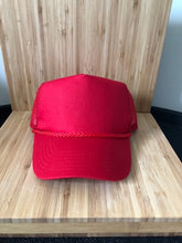 Load image into Gallery viewer, Red Trucker Snap-Back  Mesh- Back Cap.      SKU: Fader003
