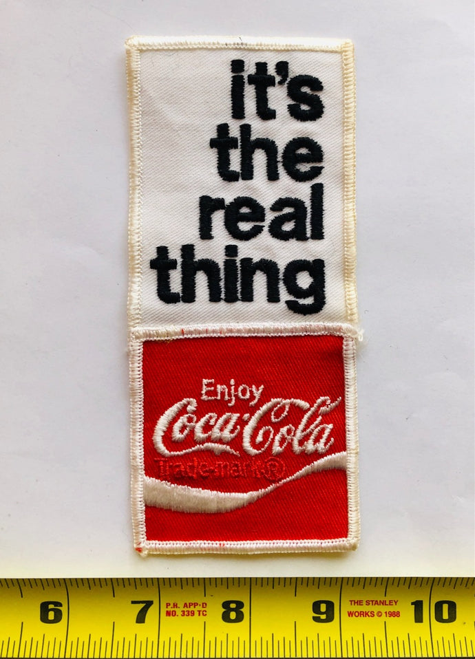 Coke It's The Real Thing Vintage Patch