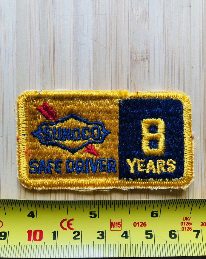 Vintage Sunoco Safe Driver 8 Years Patch